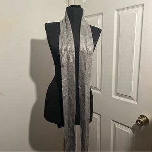 Thin gray/ silver winter scarf